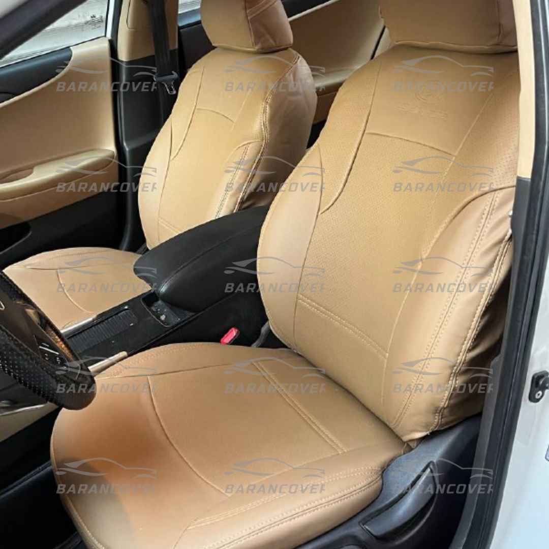 روکش صندلی هیوندای سوناتا وای اف Sonata YF چرم رنگ کرم