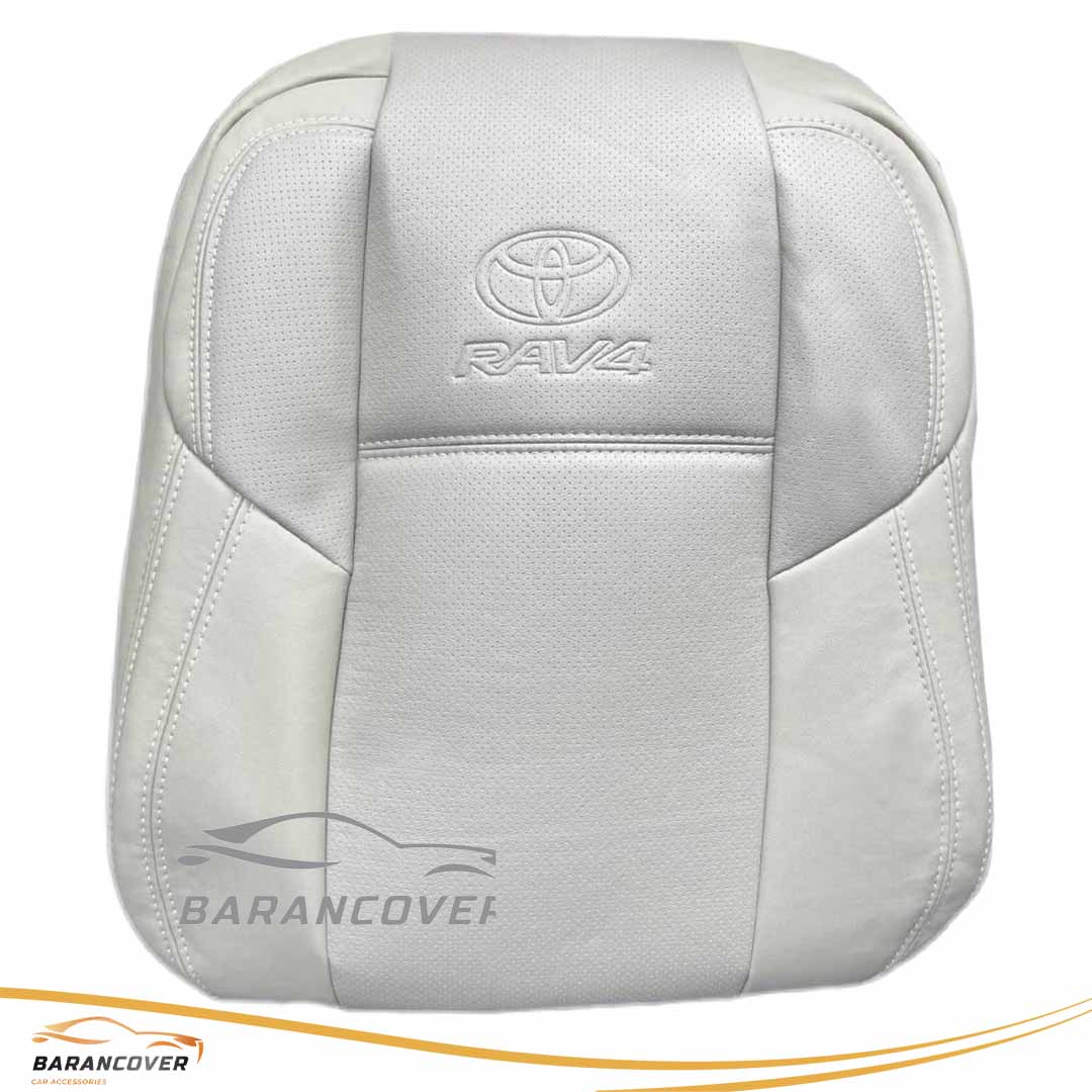 روکش صندلی تویوتا رافور (RAV4) چرم رنگ کرم استخوانی