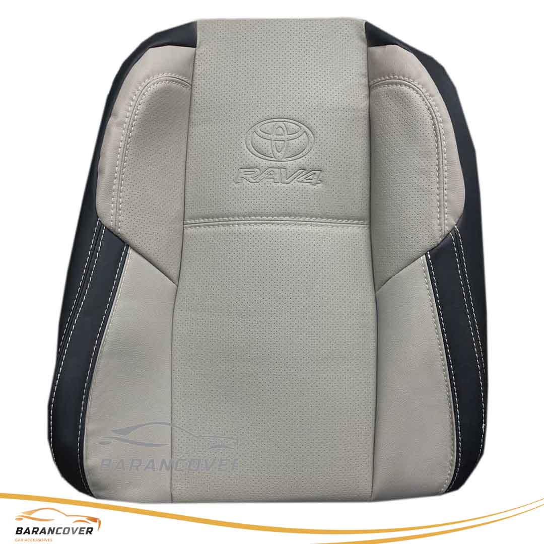 روکش صندلی تویوتا رافور RAV4 چرم رنگ مشکی کرم