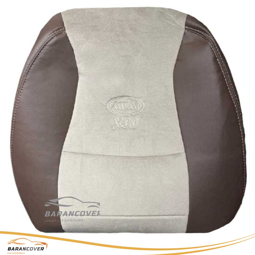 روکش صندلی ام وی ام mvm x33 قدیم 1389-1393 چرم وسط مخمل رنگ سدری وسط کرم