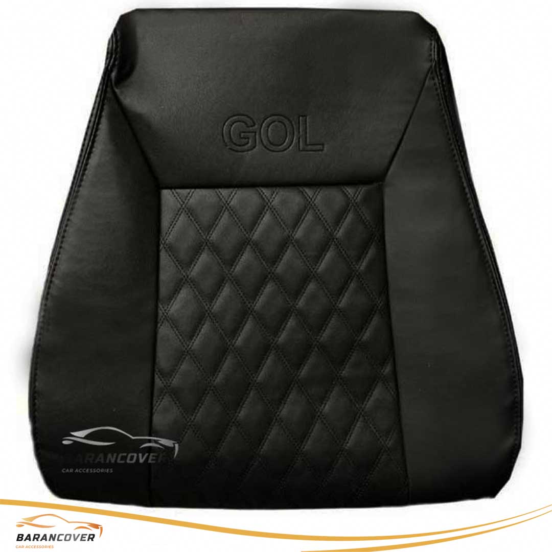 روکش صندلی فولکس گل GOL چرم وسط گلدوزی رنگ مشکی