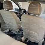 روکش صندلی رنو فلوئنس fluence دنده چرم رنگ کرم