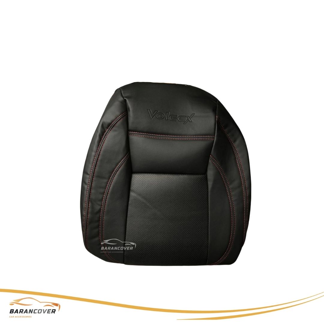 روکش صندلی ولکس C30 چرم رنگ مشکی دوخت قرمز مدل (1)