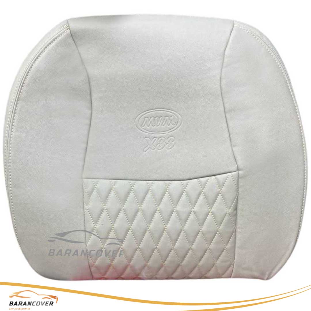 روکش صندلی ام وی ام mvm x33 قدیم 1389-1393 چرم رنگ کرم استخوانی طرح vip