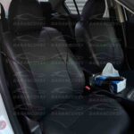 مزدا ۳ نیو mazda3 new چرم رنگ مشکی دوخت قرمز