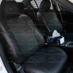 مزدا ۳ نیو mazda3 new چرم رنگ مشکی دوخت قرمز