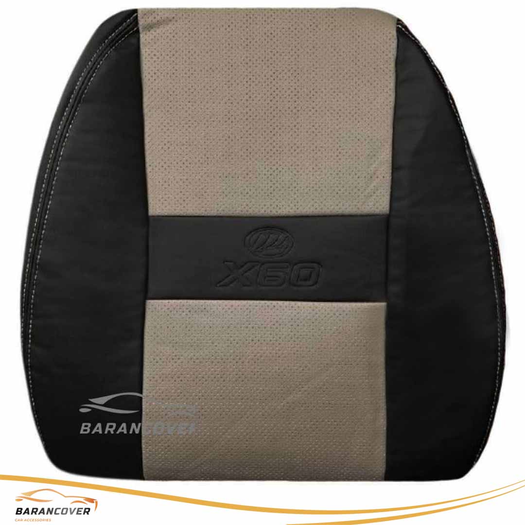 روکش صندلی لیفان X60 چرم رنگ مشکی کرم