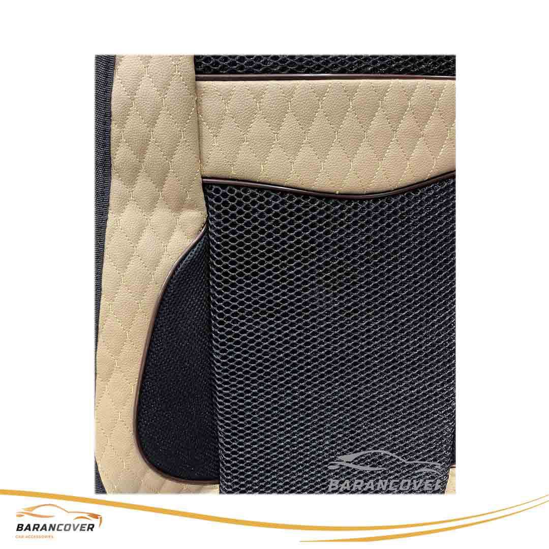 عرقگیر صندلی چرم پارچه اسپایسر تور رنگ کرم