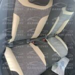 روکش صندلی فولکس واگن id4 چرم وسط پارچه رنگ طوسی کرم