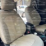 روکش صندلی هیوندای توسان ix35 تمام چرم رنگ کرم استخوانی
