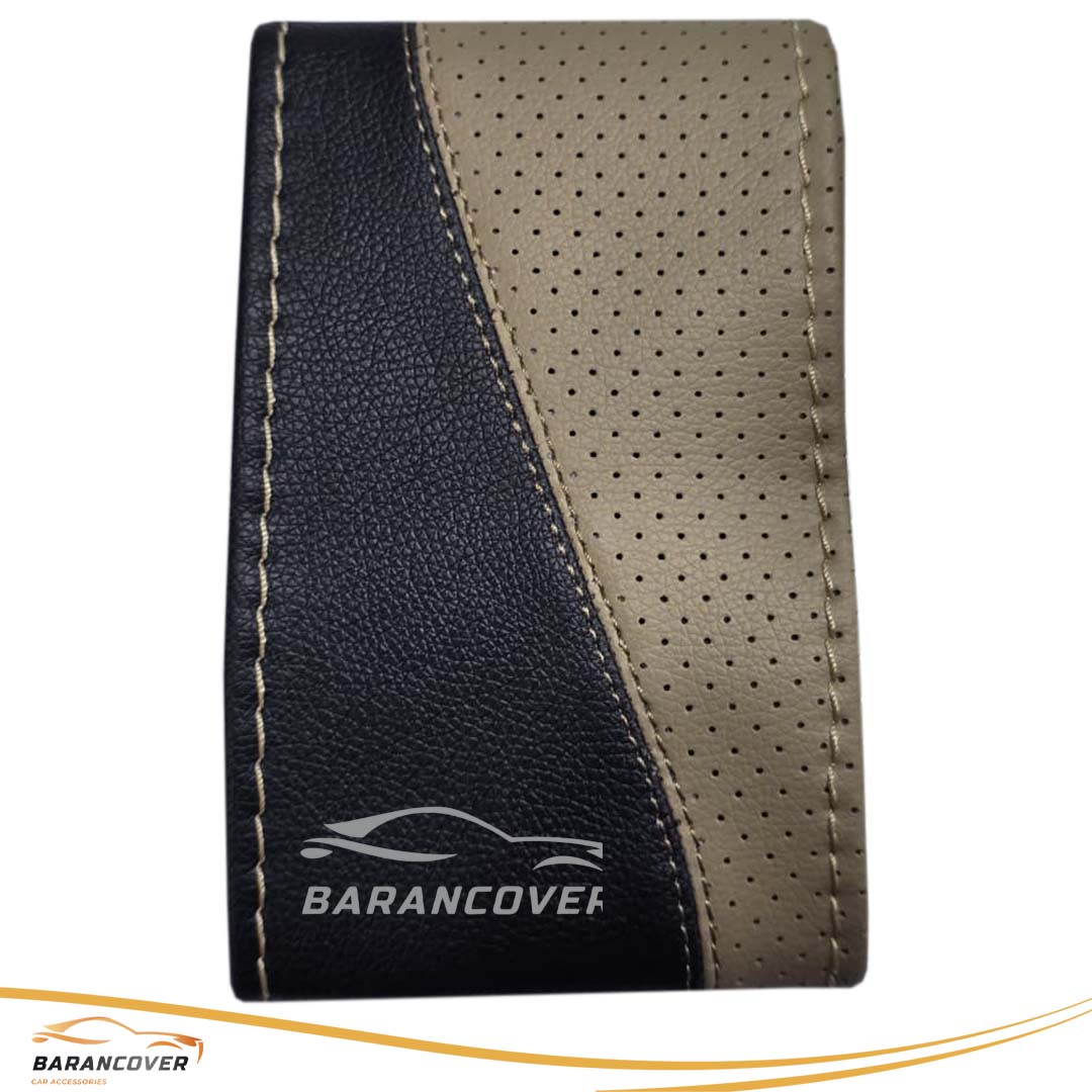 دورفرمان دوختی رنگ مشکی کرم -باران کاور